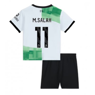 Fotballdrakt Barn Liverpool Mohamed Salah #11 Bortedraktsett 2023-24 Kortermet (+ Korte bukser)